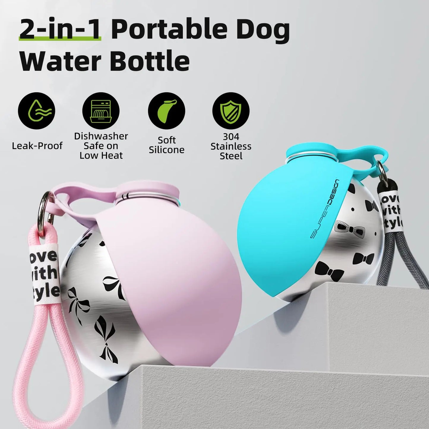 HydraPaw™ | 2-in-1 Dog Water Bottle